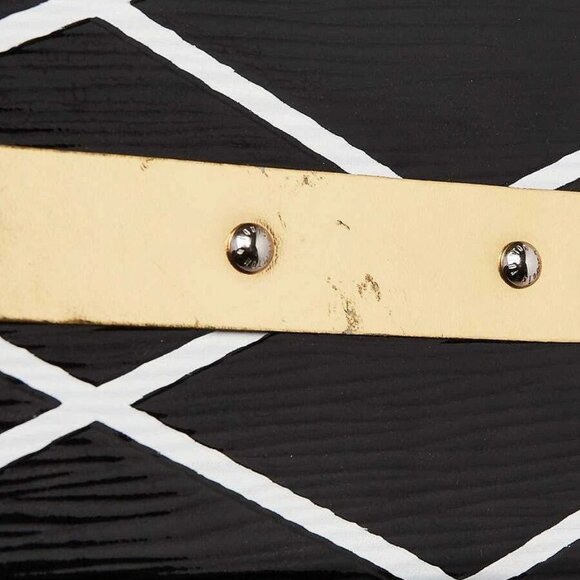 Louis Vuitton Black/White Electric Epi Leather Malletage Petite Malle Bag - Picture 8 of 12